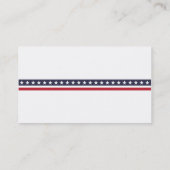 Simple Patriotic Stripe Visitekaartje (Achterkant)