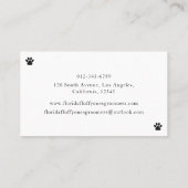 Simple Paw Print Dog Groomer Business Card Visitekaartje (Achterkant)