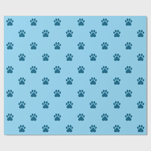Simple Paw Print Pattern Cadeaupapier (Vlak)