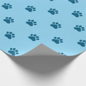 Simple Paw Print Pattern Cadeaupapier (Hoek)