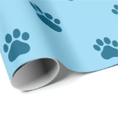 Simple Paw Print Pattern Cadeaupapier (Rol Hoek)
