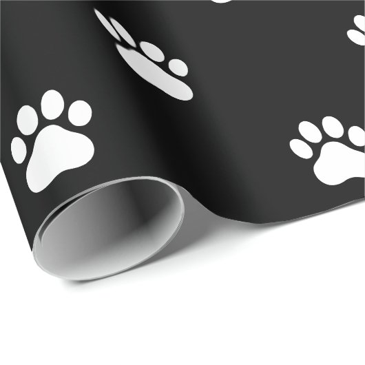Simple Paw Print Pattern Wrapping Paper Cadeaupapier (Rol Hoek)