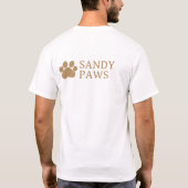 Simple Paw Print uw Logo bedrijfsnaam merk T-shirt (Achterkant)