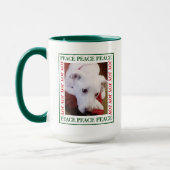 Simple Peace and Joy Picture Frame Cute Dog Photo Mok (Links)