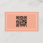 Simple Peach Babyshower QR Registry Enclosure Card Informatiekaartje (Achterkant)