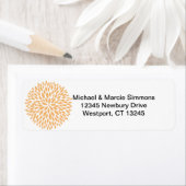 Simple Peach Floral Etiket (Insitu)