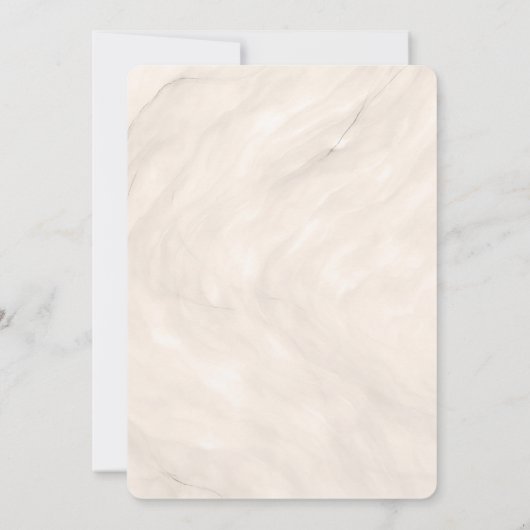 Simple Pearl Bow in Champagne Elegant Wedding Kaart (Achterkant)