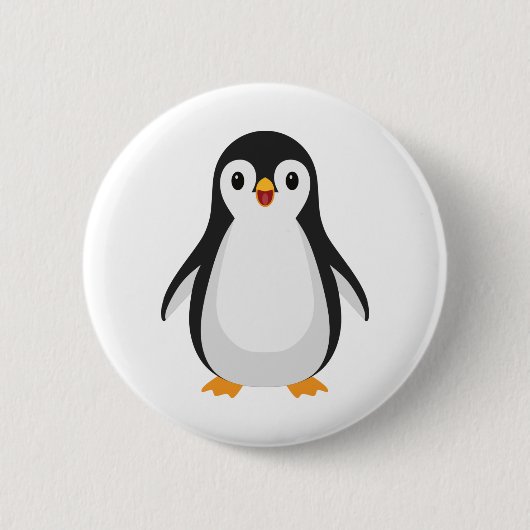 Simple Penguin Ronde Button 5,7 Cm (Voorkant)