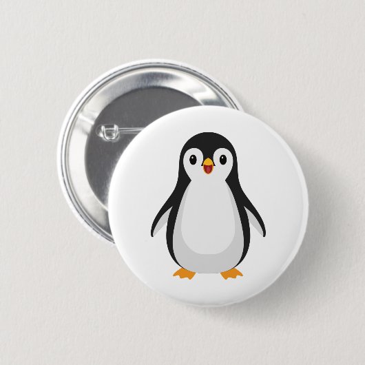 Simple Penguin Ronde Button 5,7 Cm (Voorkant /achterkant)