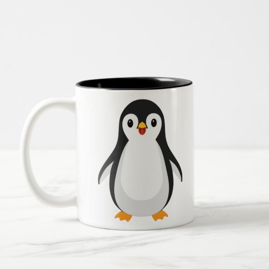 Simple Penguin Tweekleurige Koffiemok (Links)