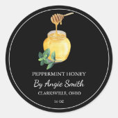 Simple Peppermint Infused Honey Label (Voorkant)