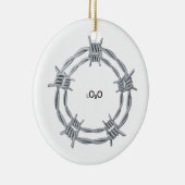 Simple Personalized business logo Keramisch Ornament (Rechts)