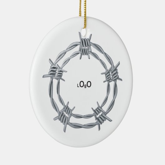 Simple Personalized business logo  Keramisch Ornament (Rechts)