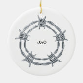 Simple Personalized business logo  Keramisch Ornament (Achterkant)