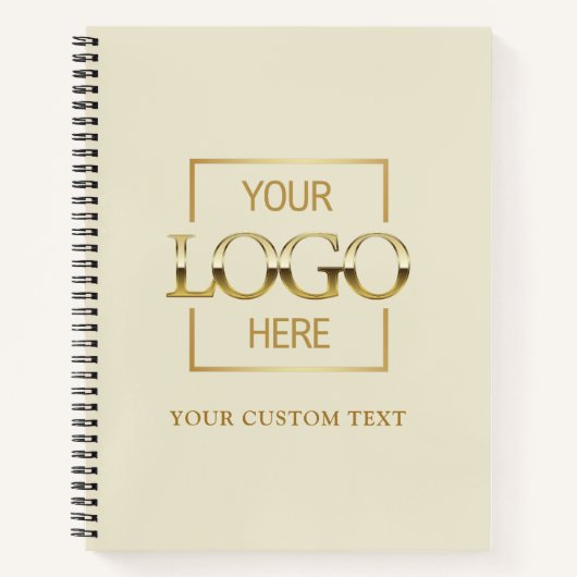 Simple Personalized Business Logo Promotional  Notitieboek (Voorkant)