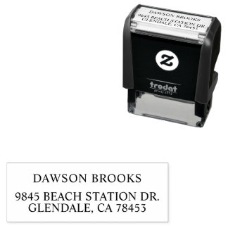 Simple personalized business stamps  zelfinktende stempel
