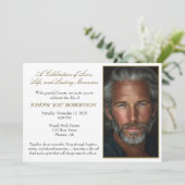 Simple Personalized Celebration of Life Invitation Kaart (Staand voorkant)