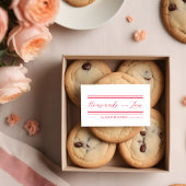 Simple Personalized Homemade with Love Caligraphy Rubberstempel