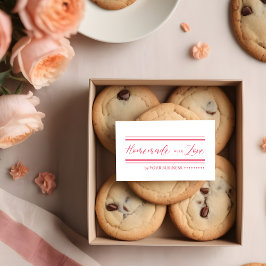 Simple Personalized Homemade with Love Caligraphy Rubberstempel