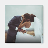 Simple Personalized Wedding Pas getrouwd Foto Magneet (Voorkant)