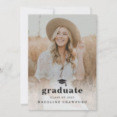 Simple Pet and Tassel Photo Afstuderen Kaart (Voorkant)