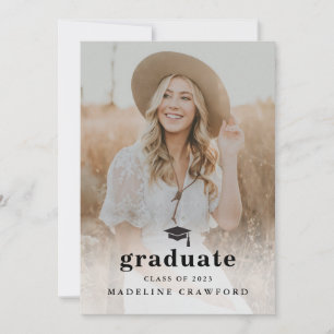 Simple Pet and Tassel Photo Afstuderen Kaart