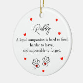 Simple Pet Name Keramisch Ornament (Links)
