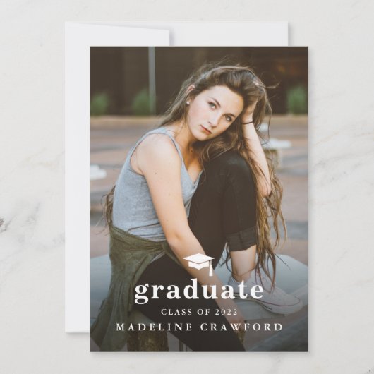 Simple Pet Photo Afstuderen Kaart (Voorkant)