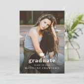 Simple Pet Photo Afstuderen Kaart (Staand voorkant)