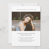 Simple Pet Photo Afstuderen Kaart (Achterkant)