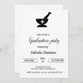 Simple Pharmacie University graduation party Aankondiging (Voorkant / Achterkant)