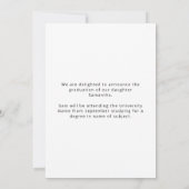 Simple Photo 2022 Afstuderen White Aankondiging (Achterkant)