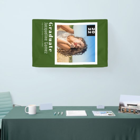 Simple Photo Afstuderen 2022 Announcement Green Spandoek (Beurs)