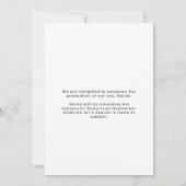 Simple Photo Afstuderen 2024 Zwart Aankondiging (Achterkant)