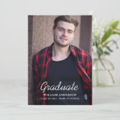 Simple Photo Afstuderen Aankondiging (Staand voorkant)