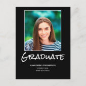 Simple Photo Afstuderen Announcement Briefkaart (Voorkant)