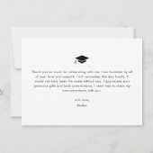 Simple Photo Afstuderen Bedankkaart (Achterkant)