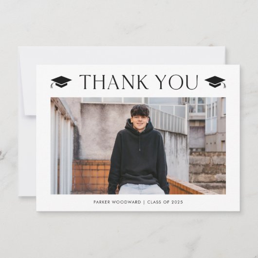 Simple Photo Afstuderen Bedankkaart (Voorkant)