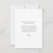 Simple Photo Afstuderen Bedankkaart (Achterkant)