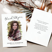 Simple Photo Afstuderen Bedankkaart