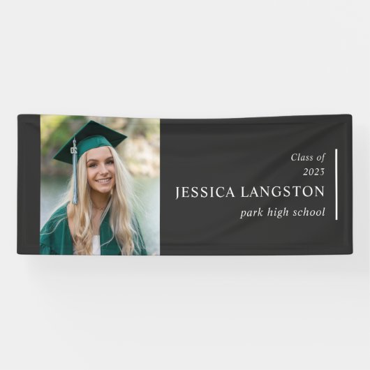 Simple Photo Afstuderen Black Banner (Horizontaal)