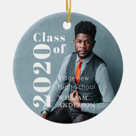Simple Photo Afstuderen-foto Keramisch Ornament (Voorkant)