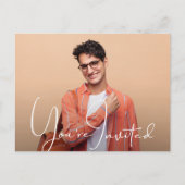 Simple Photo Afstuderen Invitation Briefkaart (Voorkant)