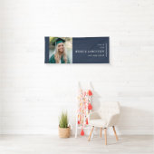Simple Photo Afstuderen Navy Blue Banner (Insitu)
