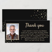 Simple Photo Birthday Bedankkaart (Voorkant / Achterkant)
