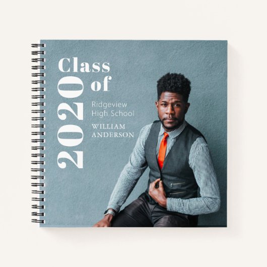 Simple Photo Bold Photo Afstuderen Notitieboek (Voorkant)