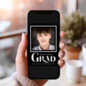 Simple Photo Bold Type Black Afstuderen Aankondiging