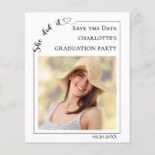 Simple photo budget Graduation Save the Date Flyer (Voorkant)