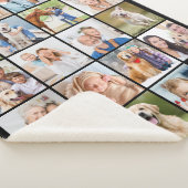 Simple Photo Collage 20 Picture Custom Cute Family Sherpa Deken (3/4)