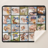 Simple Photo Collage 20 Picture Custom Cute Family Sherpa Deken (Voorkant (horizontaal))